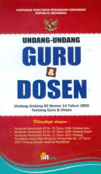 Undang-undang Republik Indonesia Nomor 14 Tahun 2005 Tentang Guru dan Dosen