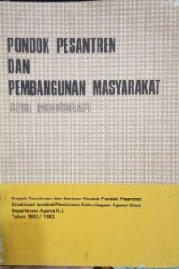 Pondok Pesantren Dan Pembangunan Masyaraat